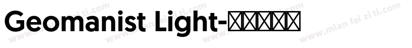 Geomanist Light字体转换
